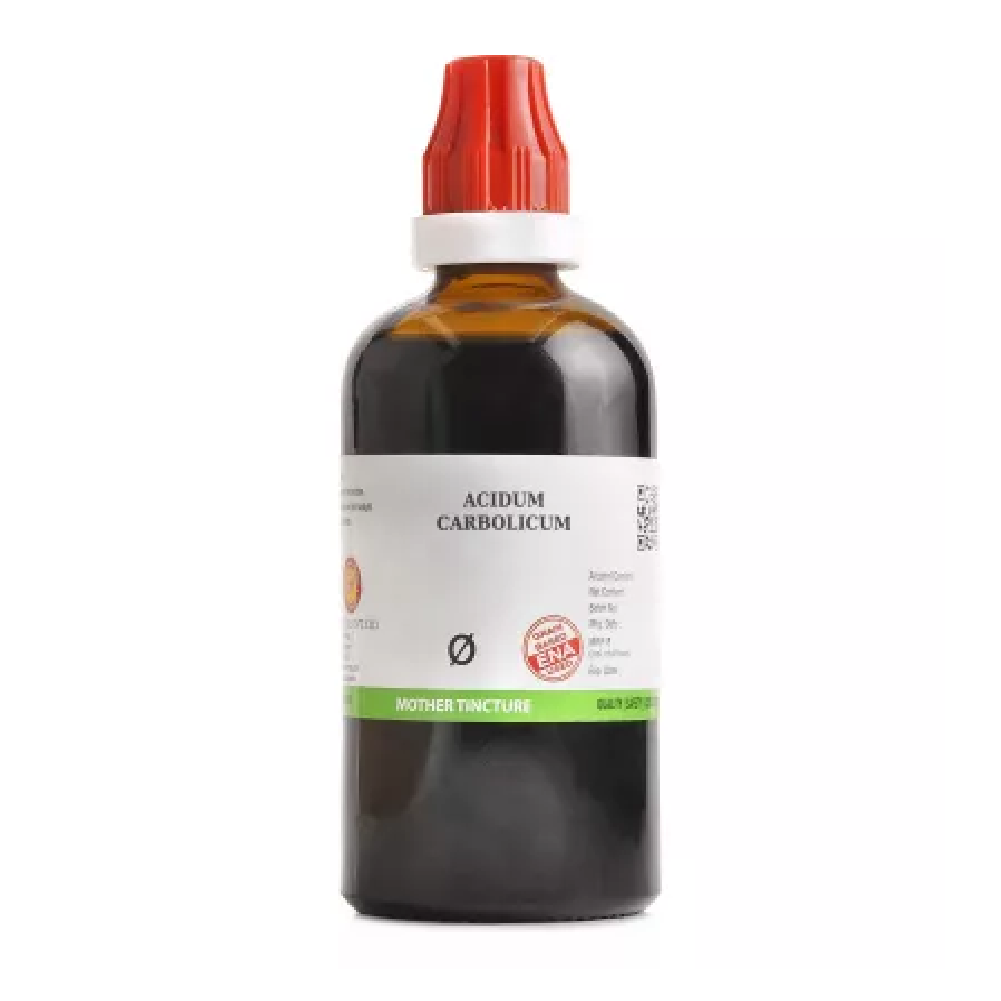 BJain-Acidum-Carbolicum-1X-Q-100ml.png BJain Acidum Carbolicum 1X (Q) Mother Tincture (100ml) For Ulcers, Stomach Affections - Image 1