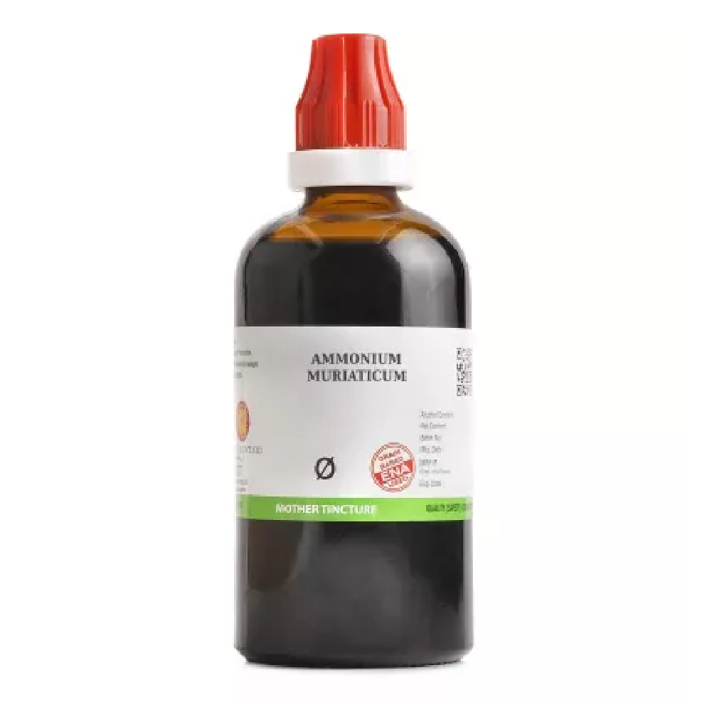 BJain-Ammonium-Muriaticum-1X-Q-100ml.png BJain Ammonium Muriaticum 1X (Q) Mother Tincture (100ml) For Sciatica, Constipation, Cough - Image 1