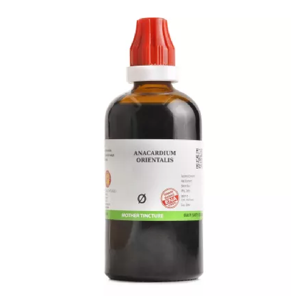 BJain-Anacardium-Orientalis-1X-Q-100ml.png BJain Anacardium Orientalis 1X (Q) Mother Tincture (100ml) For Constipation, Joint Pain, Cough, Headache - Image 1