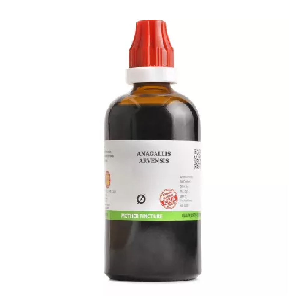 BJain-Anagallis-Arvensis-1X-Q-100ml.png BJain Anagallis Arvensis 1X (Q) Mother Tincture (100ml) for Joint Pain, Constipation, Headache - Image 1