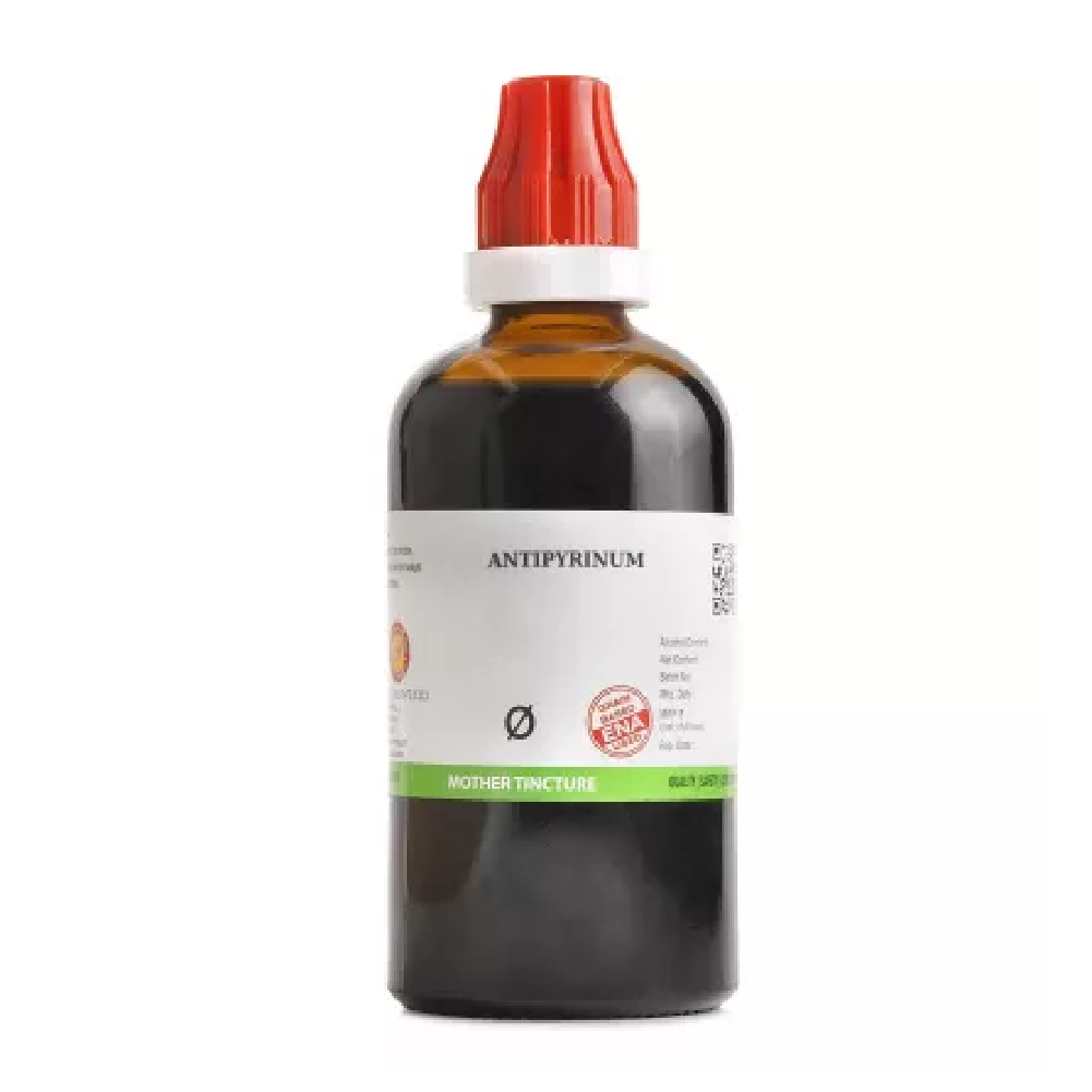 BJain-Antipyrinum-1X-Q-100ml.png BJain Antipyrinum 1X (Q) Mother Tincture (100ml) For Headache, Eczema, Itching - Image 1