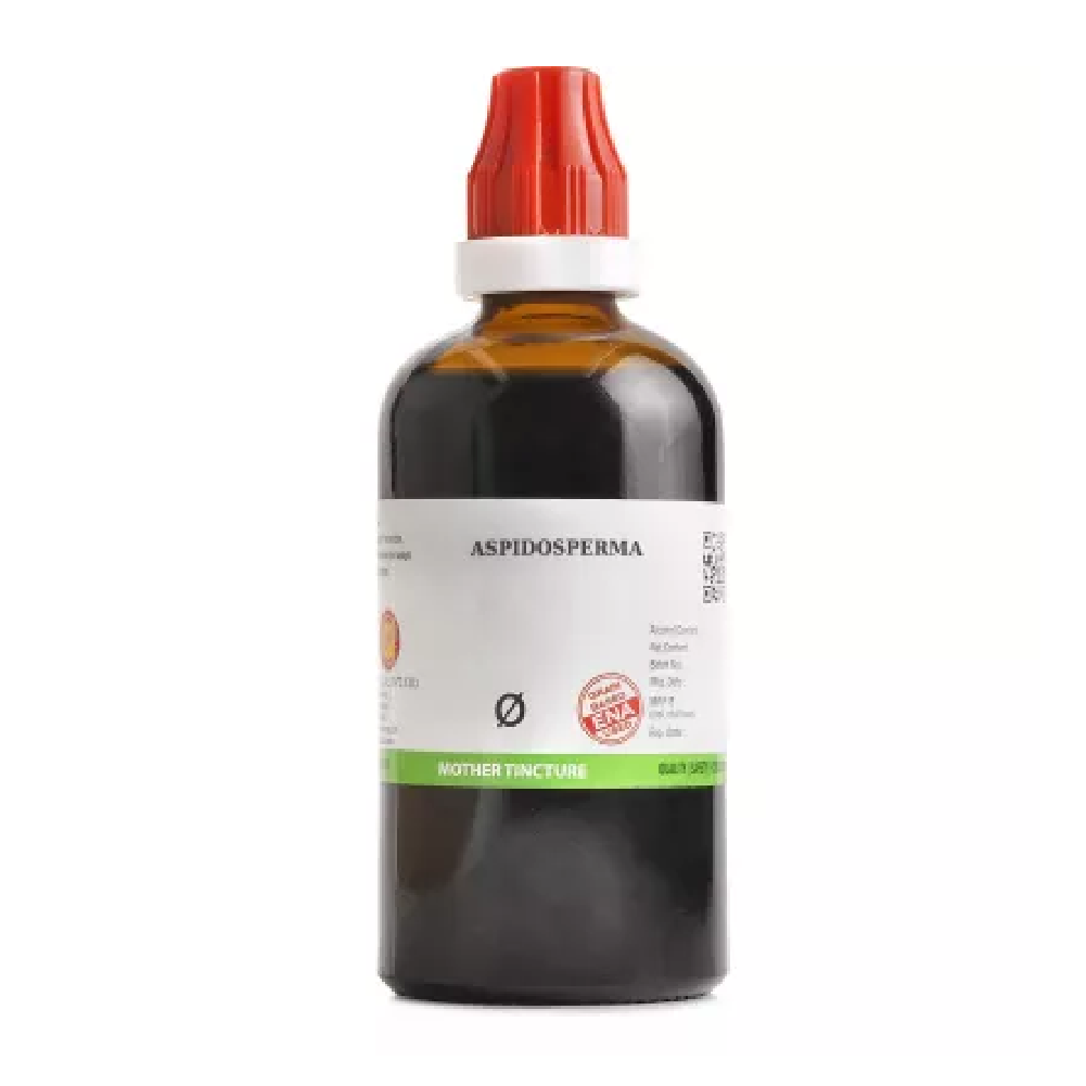 BJain-Aspidosperma-1X-Q-100ml.png BJain Aspidosperma 1X (Q) Mother Tincture (100ml) For swelling, Asthma - Image 1
