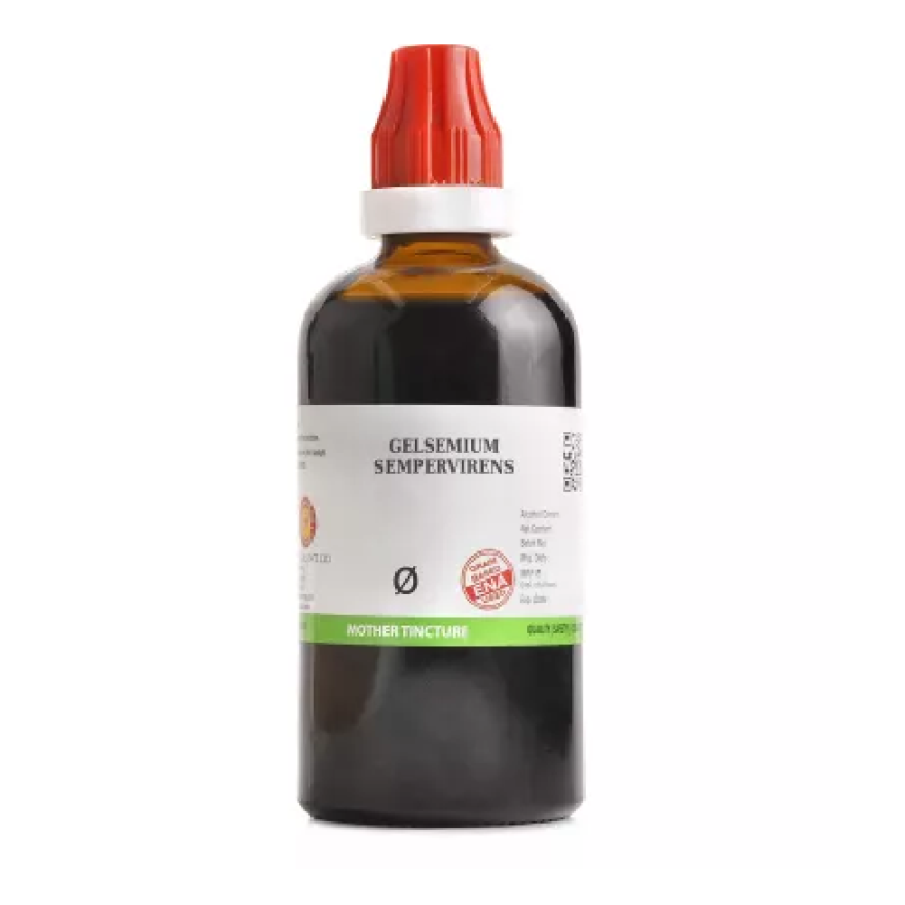 BJain-Gelsemium-Sempervirens-1X-Q-100ml.png BJain Gelsemium Sempervirens 1X (Q) Mother Tincture (100ml) For Headache, General Weakness - Image 1