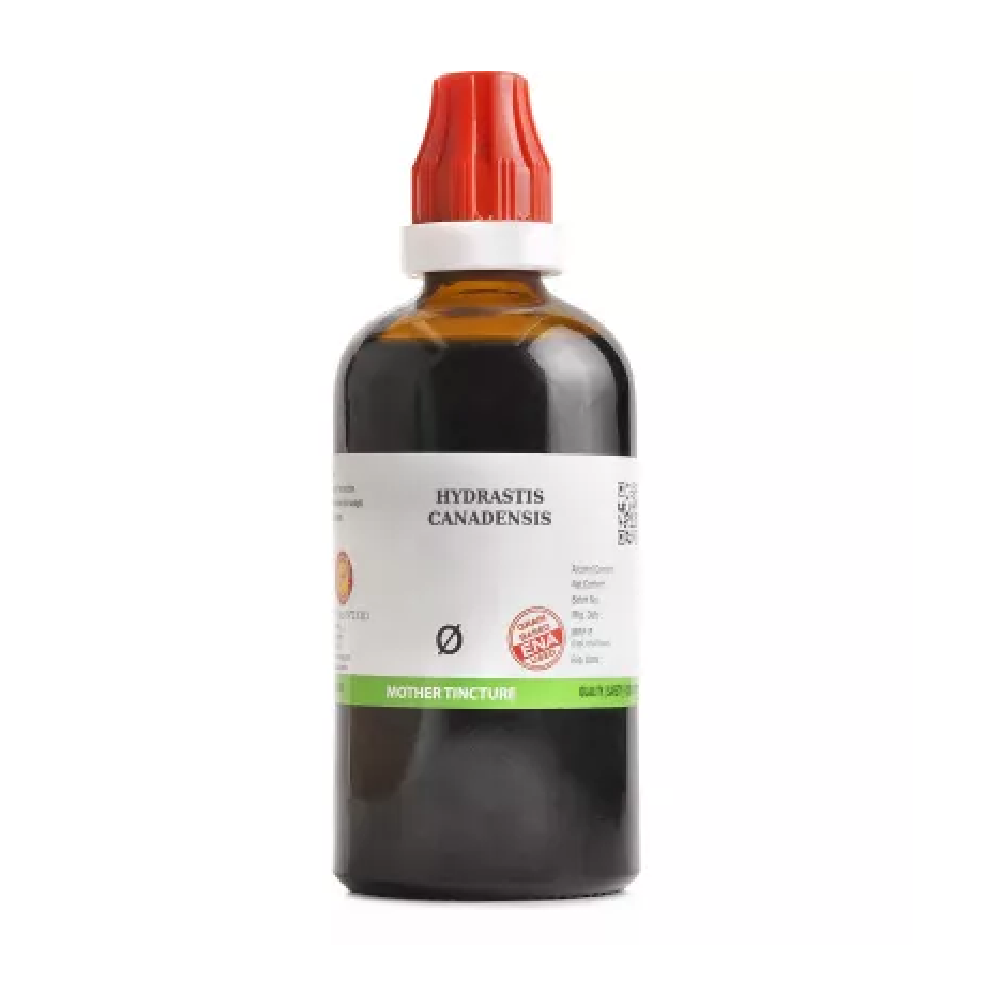 BJain-Hydrastis-Canadensis-1X-Q-100ml.png BJain Hydrastis Canadensis 1X (Q) Mother Tincture (100ml) For Eczema, Mouth Ulcers, Ear Pain - Image 1