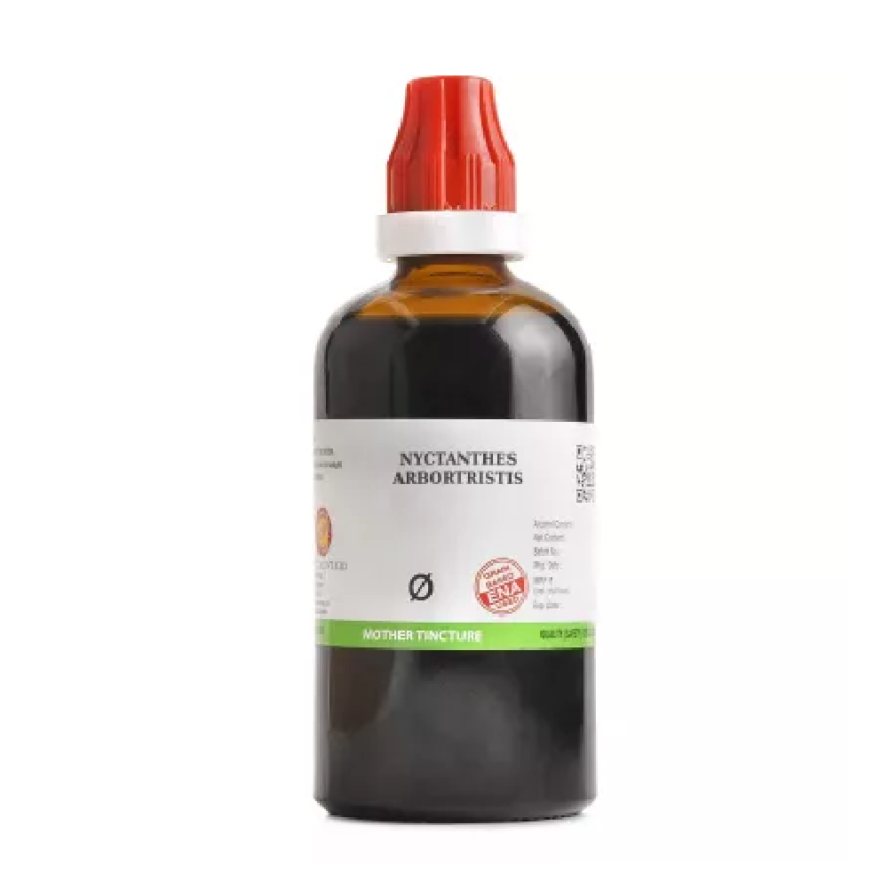 BJain-Nyctanthes-Arbortristis-1X-Q-100ml.png BJain Nyctanthes Arbortristis 1X (Q) Mother Tincture (100ml) For Flu & Fever, vomit - Image 1