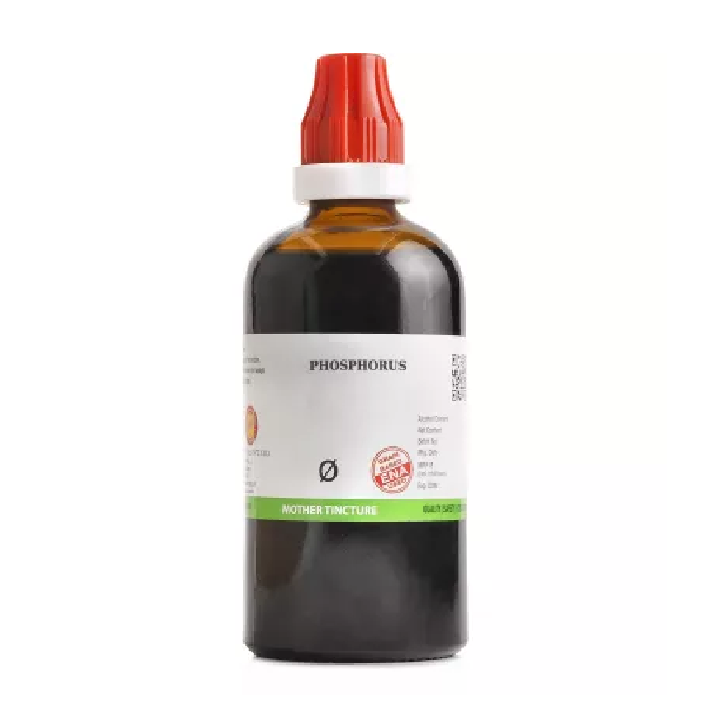 BJain-Phosphorus-1X-Q-100ml.png BJain Phosphorus 1X (Q) Mother Tincture (100ml) For Vomiting, Vertigo, Piles - Image 1