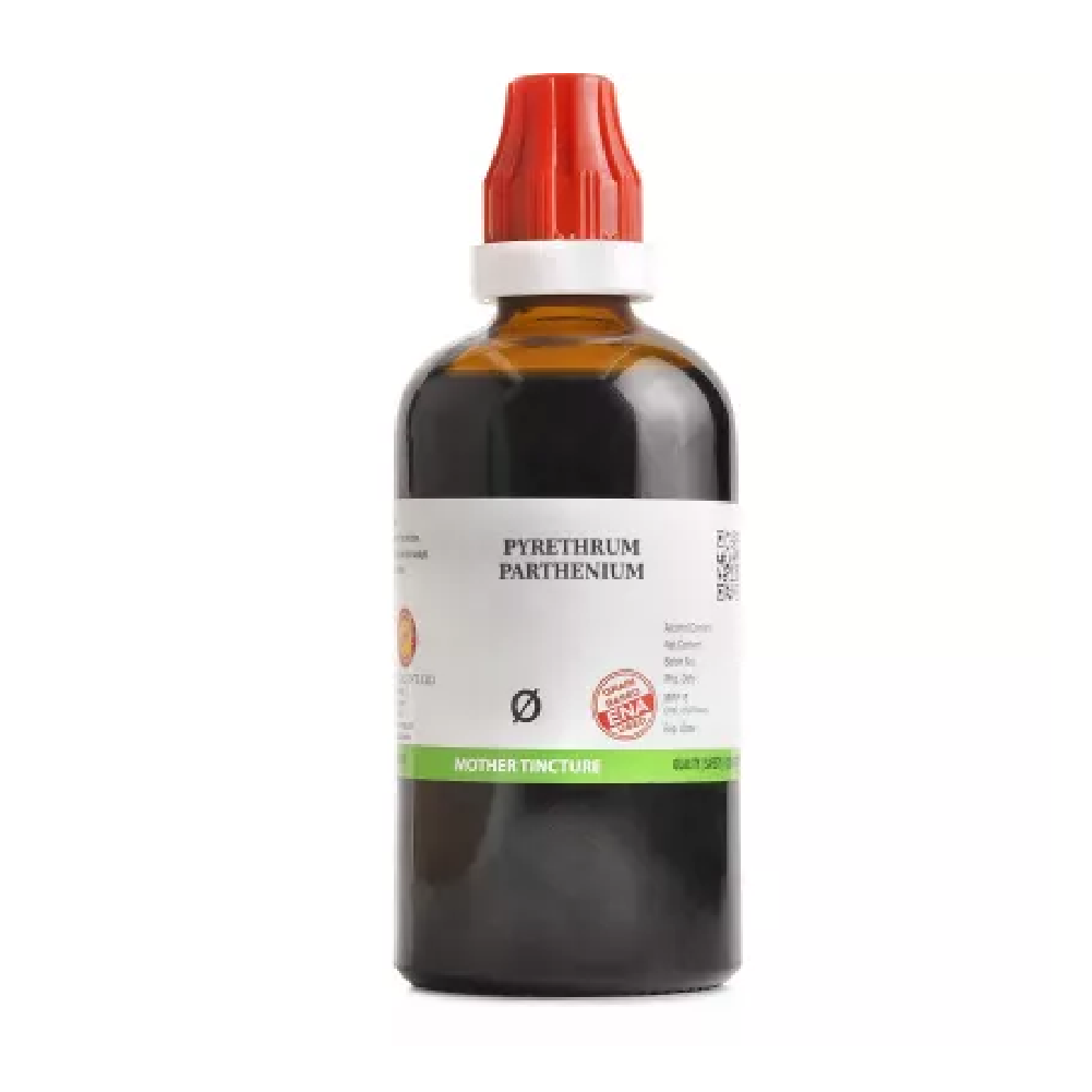 BJain-Pyrethrum-Parthenium-1X-Q-100ml.png BJain Pyrethrum Parthenium 1X (Q) Mother Tincture (100ml) For Asthma, Vertigo - Image 1
