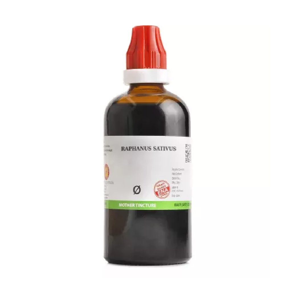 BJain-Raphanus-Sativus-1X-Q-100ml.png BJain Raphanus Sativus 1X (Q) Mother Tincture (100ml) For Sore Throat - Image 1