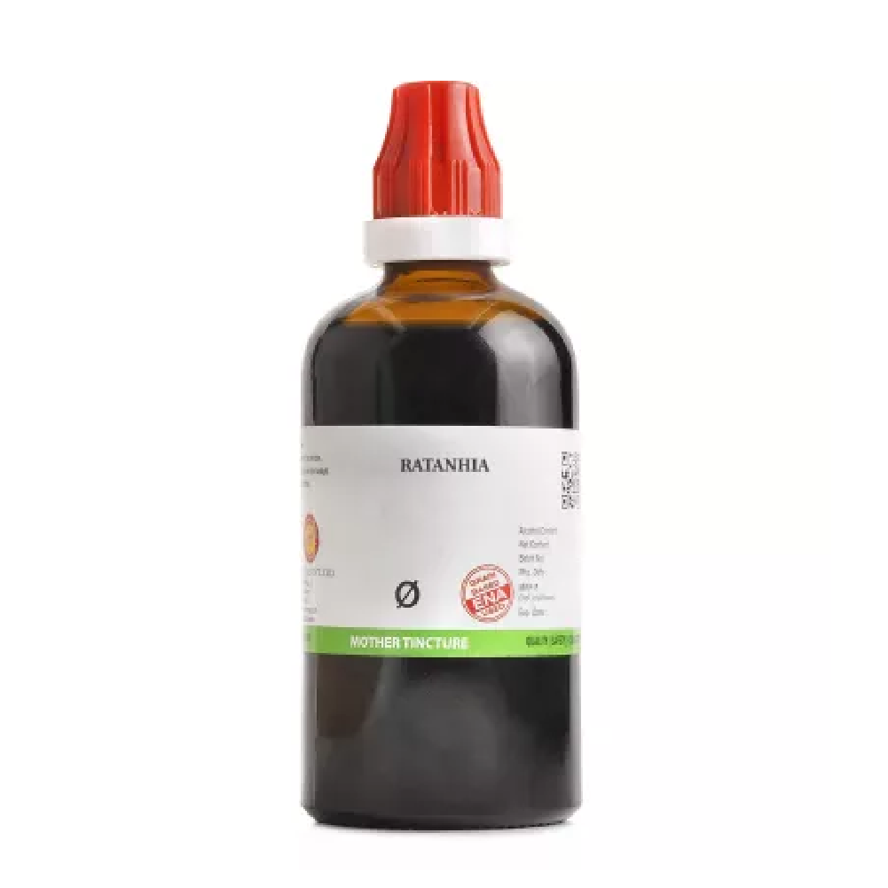 BJain-Ratanhia-1X-Q-100ml.png BJain Ratanhia 1X (Q) Mother Tincture (100ml) For Piles - Image 1