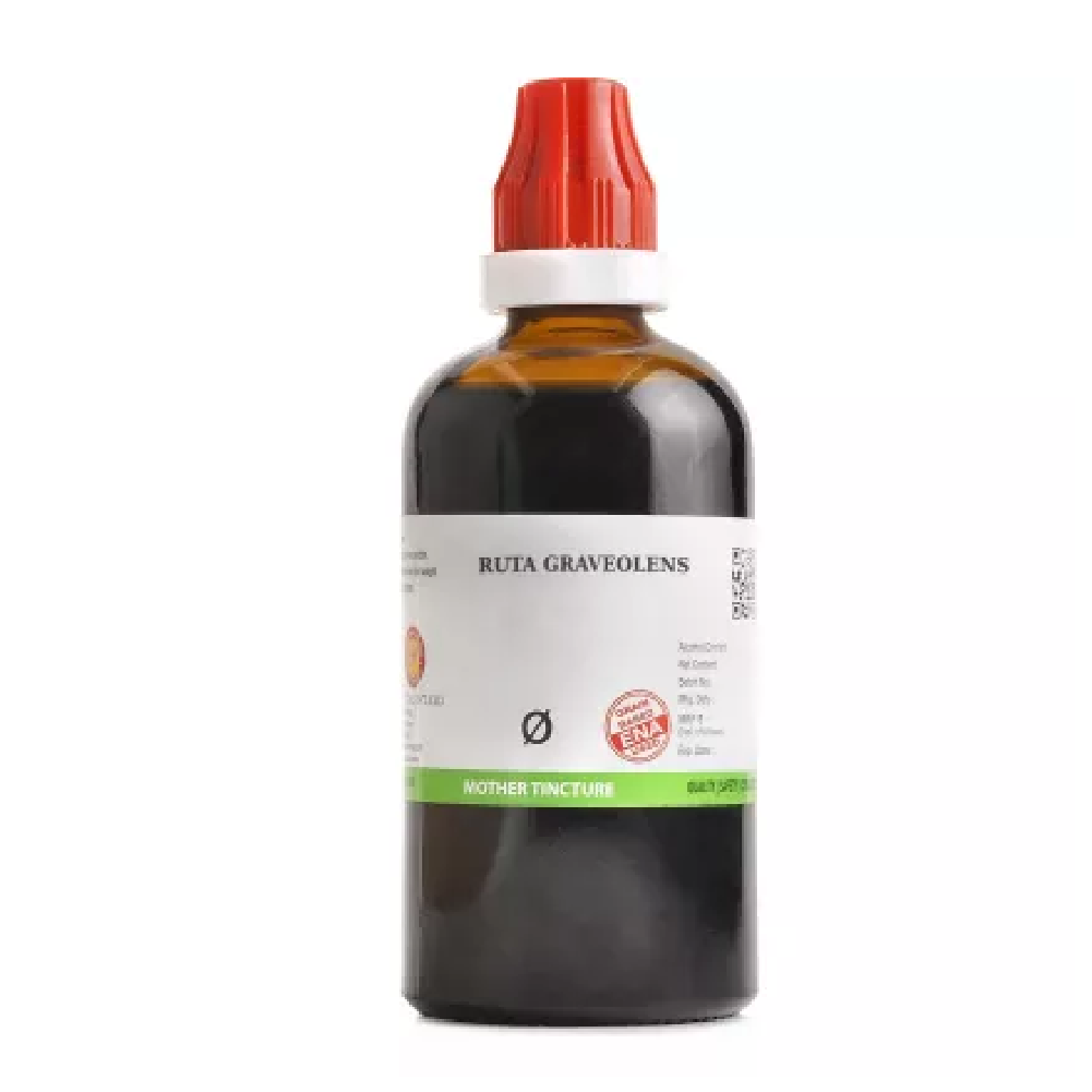 BJain-Ruta-Graveolens-1X-Q-100ml.png BJain Ruta Graveolens 1X (Q) Mother Tincture (100ml) For Swelling, Eye Care - Image 1