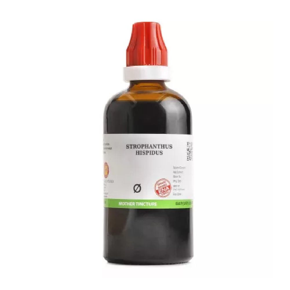 BJain-Strophanthus-Hispidus-1X-Q-100ml.png BJain Strophanthus Hispidus 1X (Q) Mother Tincture (100ml) For Difficulty Of Breathing, Red Spots In Skin - Image 1