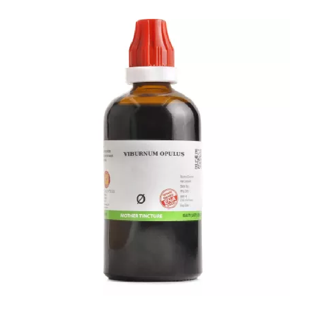 BJain-Viburnum-Opulus-1X-Q-100ml.png BJain Viburnum Opulus 1X (Q) Mother Tincture (100ml) For Urinary Complaints - Image 1