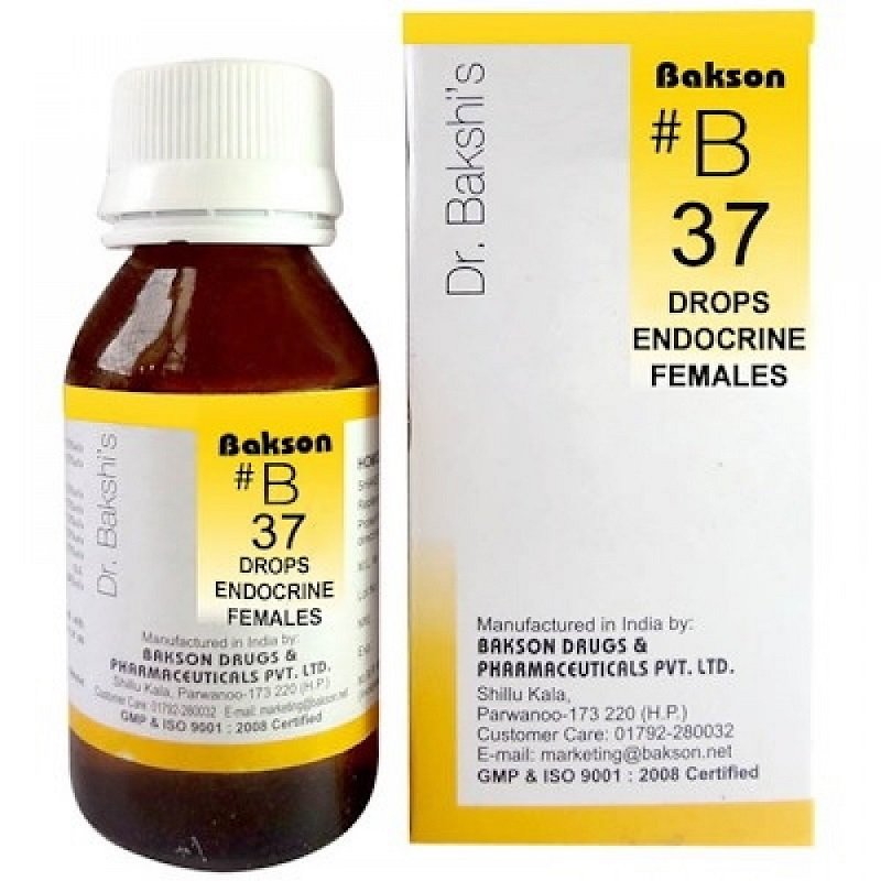 Bakson-B37-Endocrine-Drops-Female-30ml.jpg Bakson B37 Endocrine Drops (Female) (30ml) For Endocrine Disorders of Women, ovary complaints, thyroid, swelling - Image 1