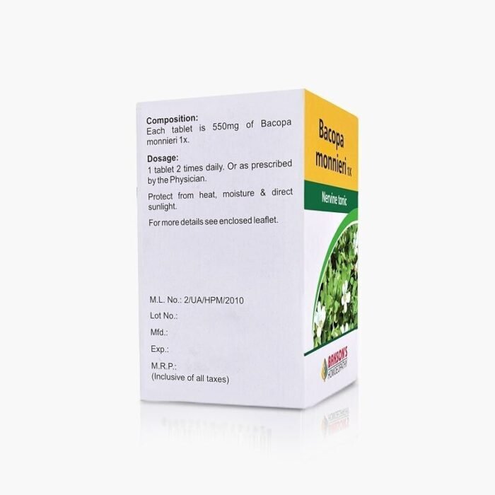 Bakson Homeopathic BACOPA MONNIERI 1X (50 Tablet) For nervine Tonic - Image 3