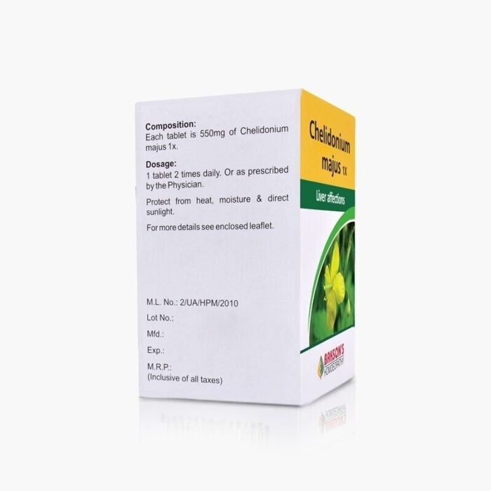 Bakson Homeopathic CHELIDONIUM MAJUS 1X (50 Tablet) - Image 3