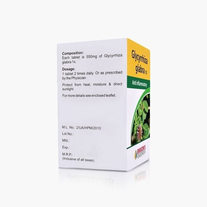 Bakson Homeopathic GLYCYRRHIZA GLABRA 1X (50 Tablet) For Anti inflammatory - Image 2