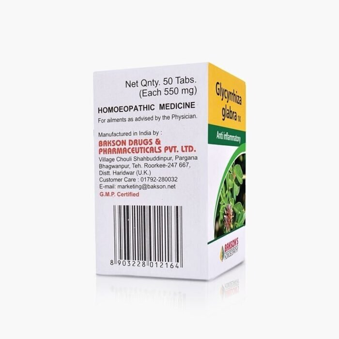Bakson Homeopathic GLYCYRRHIZA GLABRA 1X (50 Tablet) For Anti inflammatory - Image 3