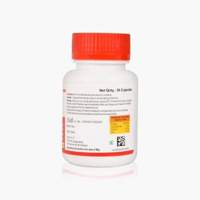 Bakson Homeopathy FERRUM PLUS (30 Capsules) iron deficiencies & anemic conditons - Image 2