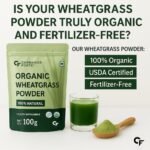 Carbamide Forte 100% Natural Organic Wheatgrass Powder | Wheat Grass Powder | Organic Wheatgrass Juice | Wheat Grass Juice - 100g - Image 3