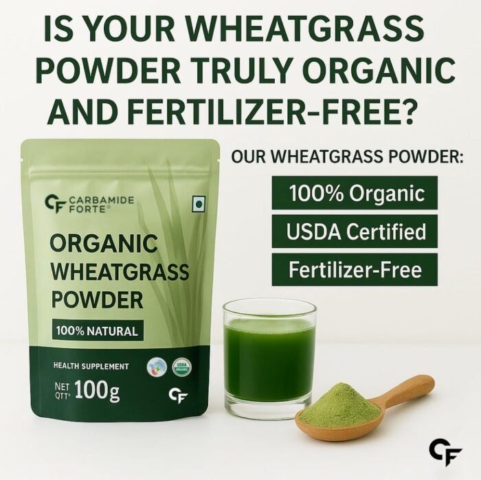Carbamide Forte 100% Natural Organic Wheatgrass Powder | Wheat Grass Powder | Organic Wheatgrass Juice | Wheat Grass Juice - 100g - Image 3