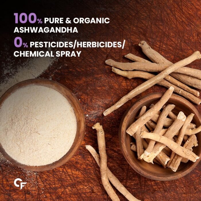 Carbamide Forte 100% Organic Ashwagandha Powder 100gm - Withania Somnifera | Pure Ashwagandha Powder Organic May Support Muscle Recovery & Boost Energy Level | USDA Certified Ashwagandha Supplements for Vitality, Strength & Stress Management | 100gm Powder - Image 3