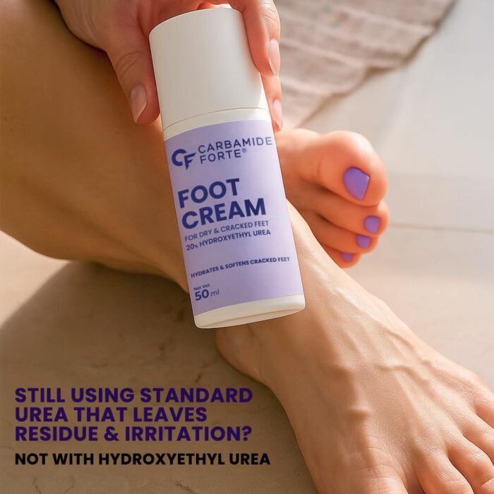 Carbamide Forte 20% Urea Foot Cream Roll-On 50ml | Foot roll on for cracked heels | With Lactic Acid, Shea Butter & Olive Oil | Helps Repair, Exfoliate & Moisturise Cracked Heels - Image 2