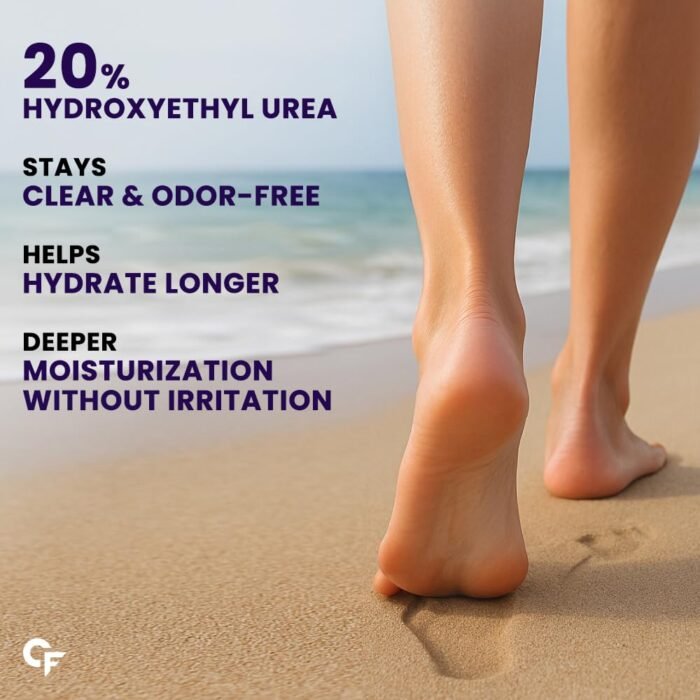 Carbamide Forte 20% Urea Foot Cream Roll-On 50ml | Foot roll on for cracked heels | With Lactic Acid, Shea Butter & Olive Oil | Helps Repair, Exfoliate & Moisturise Cracked Heels - Image 3