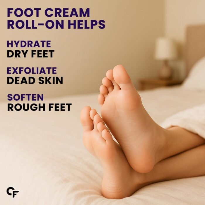 Carbamide Forte 20% Urea Foot Cream Roll-On 50ml | Foot roll on for cracked heels | With Lactic Acid, Shea Butter & Olive Oil | Helps Repair, Exfoliate & Moisturise Cracked Heels - Image 6
