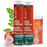 Carbamide Forte ACV Apple Cider Vinegar Tablets | ACV Moringa for Weight Loss with Cinnamon and Moringa Powder | No Maltodextrin & No Added Sugar | 15 ACV Effervescent Tablets (Pack of 2)
