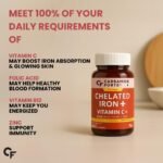 Carbamide Forte Chelated Iron Supplement for Women and Men | Folic Acid Tablets for Pregnancy | Hemoglobin Booster | 60 Veg Tablets for Hair Growth with Iron Bisglycinate - Image 8