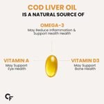 Carbamide Forte Cod Liver Oil Capsules Omega 3 Supplement | Sea cod Liver Oil, Omega 3 FishOil Capsules 300mg | Omega3 FishOil with EPA & DHA + Vitamin D3 Supplement | No Fishy Burps With Lemon Flavour - 120 Softgels - Image 6