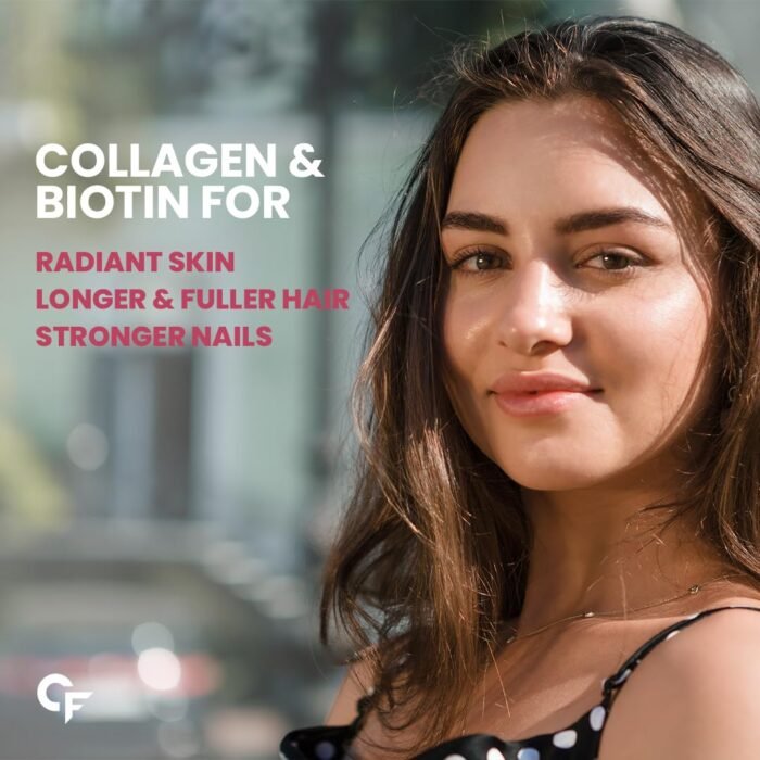 Carbamide Forte Collagen Supplements For Skin | Hair Gummies For Women Hair Growth | Biotin Gummies For Hair Growth & Skin Health For Women & Men | Mixed Fruit Flavour - 60 - Image 3