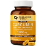 Carbamide Forte Curcumin Tablets with Piperine and 95% Curcuminoids | Anti inflammatory Supplement for Adults | With Curcuma Longa, Turmeric & Ginger Root extract | 90 Veg Tablets