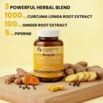 Carbamide Forte Curcumin Tablets with Piperine and 95% Curcuminoids | Anti inflammatory Supplement for Adults | With Curcuma Longa, Turmeric & Ginger Root extract | 90 Veg Tablets - Image 4
