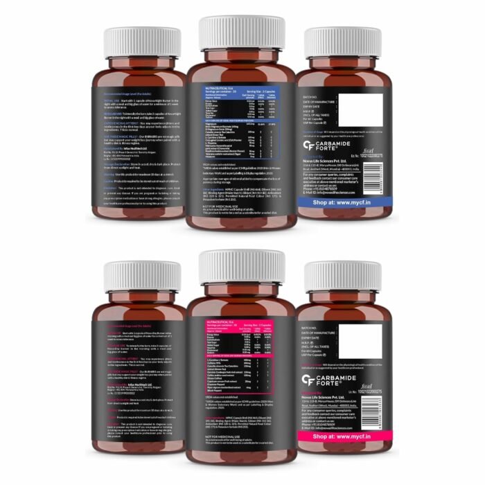 Carbamide Forte Day & Night Fat Burner for Weight Loss for Women and Men | With Garcinia Cambogia, great for Fat Weight Loss for Women and Men | 60 Supplement Capsules (120 Tablets) - Image 9