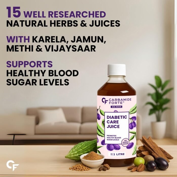 Carbamide Forte Diabetic Care Juice - 1L | Sugar Control Juices | Diabetic Juice with Amla, Neem, Karela, Jamun + 7 Ayurvedic Medicine Herbs to Manage Sugar Levels - Image 2