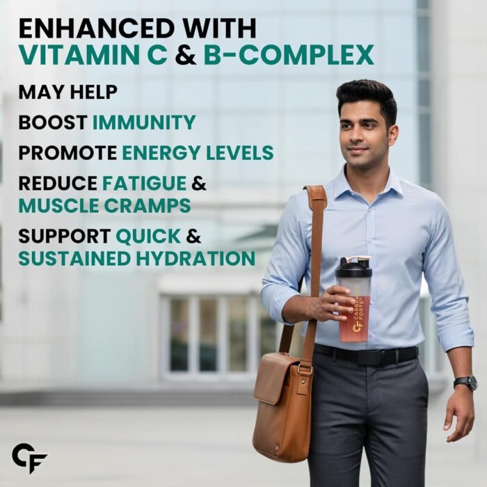 Carbamide Forte Electrolyte Supplement with Zero Added Sugar | Electrolytes Hydration Tablets for Sustained Energy with 5 Essential Electrolytes No sugar + 4 Vitamins & Amino Acids | Pack of 20 Effervescent Tablets x 2 - Image 10