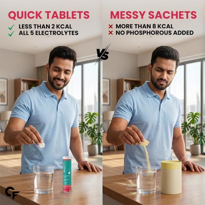 Carbamide Forte Electrolyte Supplement with Zero Added Sugar | Electrolytes Hydration Tablets for Sustained Energy with 5 Essential Electrolytes No sugar + 4 Vitamins & Amino Acids | Pack of 20 Effervescent Tablets x 2 - Image 8
