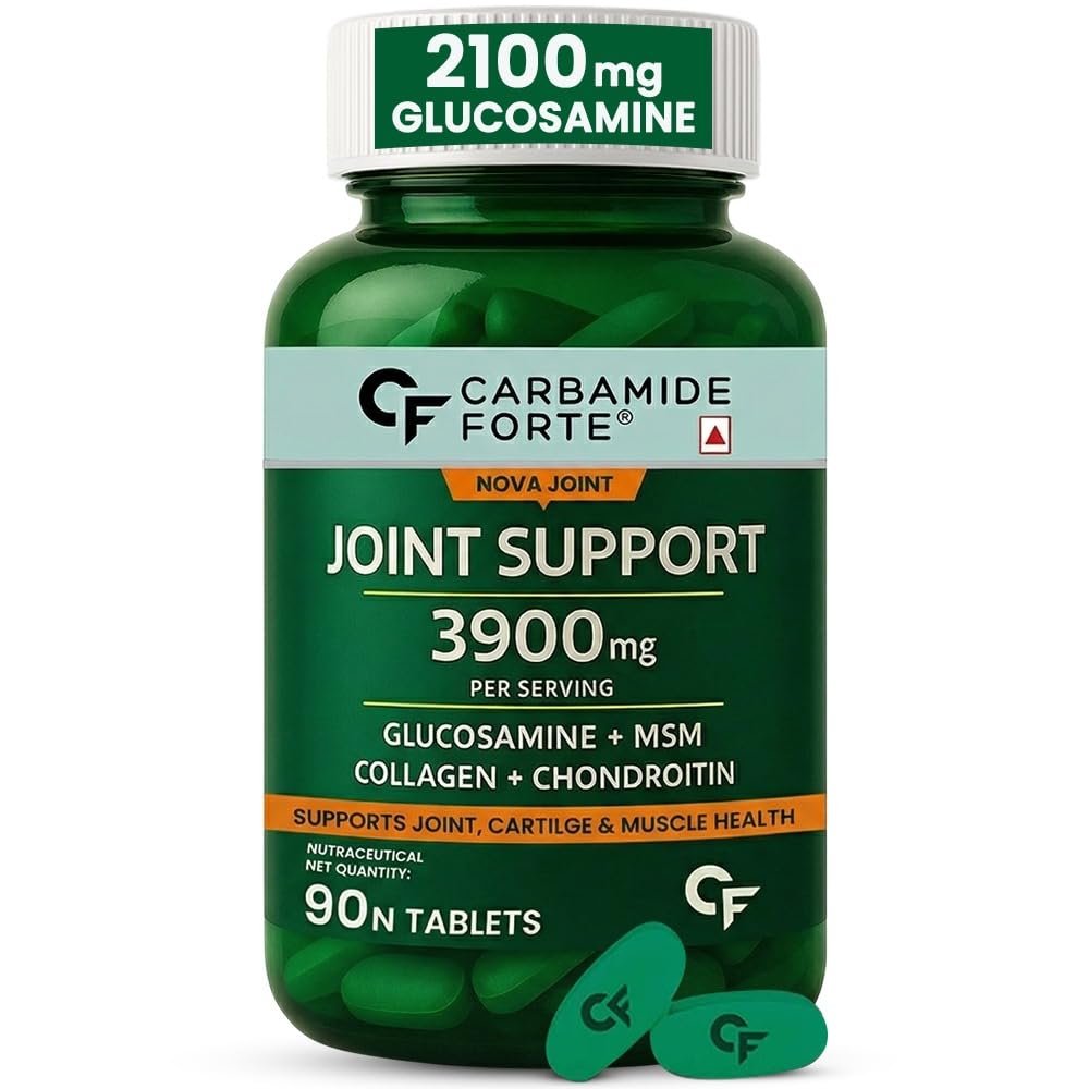 Carbamide Forte Glucosamine Tablets 1 Carbamide Forte Glucosamine Tablets For Joint Support Supplement with Collagen & Glucosamine Chondroitin MSM | Joint Cartilage Support & Muscle Health | Joint Pain Tablets - 90 - Image 1