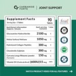 Carbamide Forte Glucosamine Tablets For Joint Support Supplement with Collagen & Glucosamine Chondroitin MSM | Joint Cartilage Support & Muscle Health | Joint Pain Tablets - 90 - Image 2