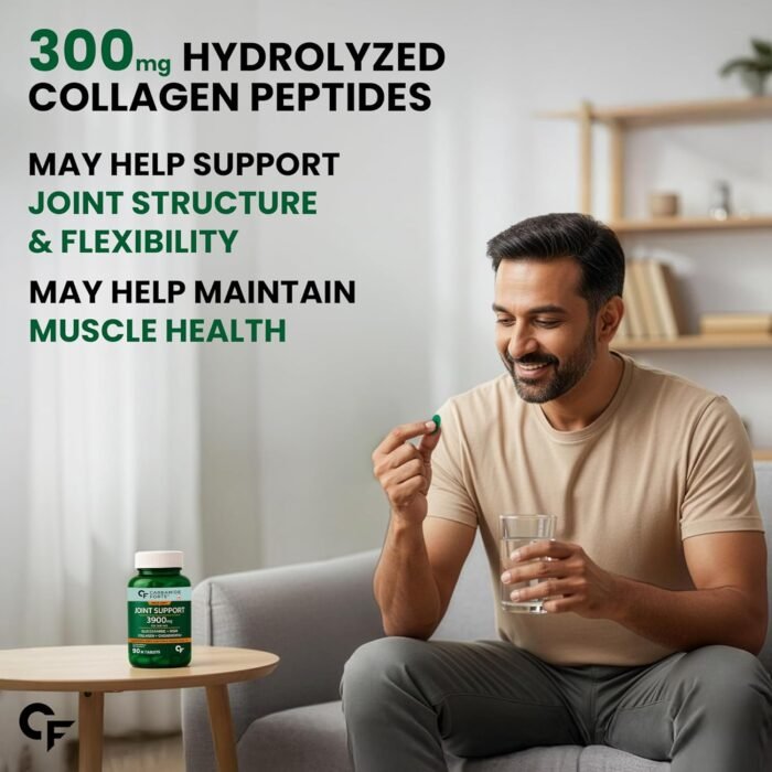 Carbamide Forte Glucosamine Tablets For Joint Support Supplement with Collagen & Glucosamine Chondroitin MSM | Joint Cartilage Support & Muscle Health | Joint Pain Tablets - 90 - Image 3