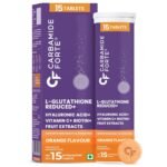 Carbamide Forte Glutathione Effervescent | Japanese Reduced L Glutathione 600mg with Vitamin C, Hyaluronic Acid, Vitamin E & Biotin - 15 Effervescent Tablets