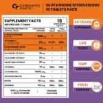Carbamide Forte Glutathione Effervescent | Japanese Reduced L Glutathione 600mg with Vitamin C, Hyaluronic Acid, Vitamin E & Biotin - 15 Effervescent Tablets - Image 2