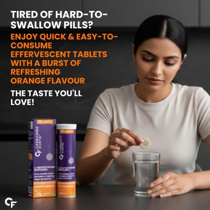 Carbamide Forte Glutathione Effervescent | Japanese Reduced L Glutathione 600mg with Vitamin C, Hyaluronic Acid, Vitamin E & Biotin - 15 Effervescent Tablets - Image 4