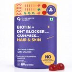Carbamide Forte Hair Gummies with Biotin & DHT Blockers | Biotin Gummies for Hair Growth | Hair Supplement for Women & Men | Strawberry Flavour with No Added Sugar | 60 Gummies