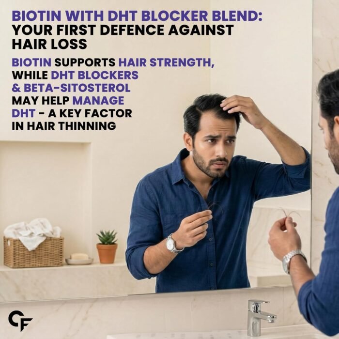 Carbamide Forte Hair Gummies with Biotin & DHT Blockers | Biotin Gummies for Hair Growth | Hair Supplement for Women & Men | Strawberry Flavour with No Added Sugar | 60 Gummies - Image 4
