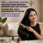 Carbamide Forte Hair Gummies with Biotin & DHT Blockers | Biotin Gummies for Hair Growth | Hair Supplement for Women & Men | Strawberry Flavour with No Added Sugar | 60 Gummies - Image 5