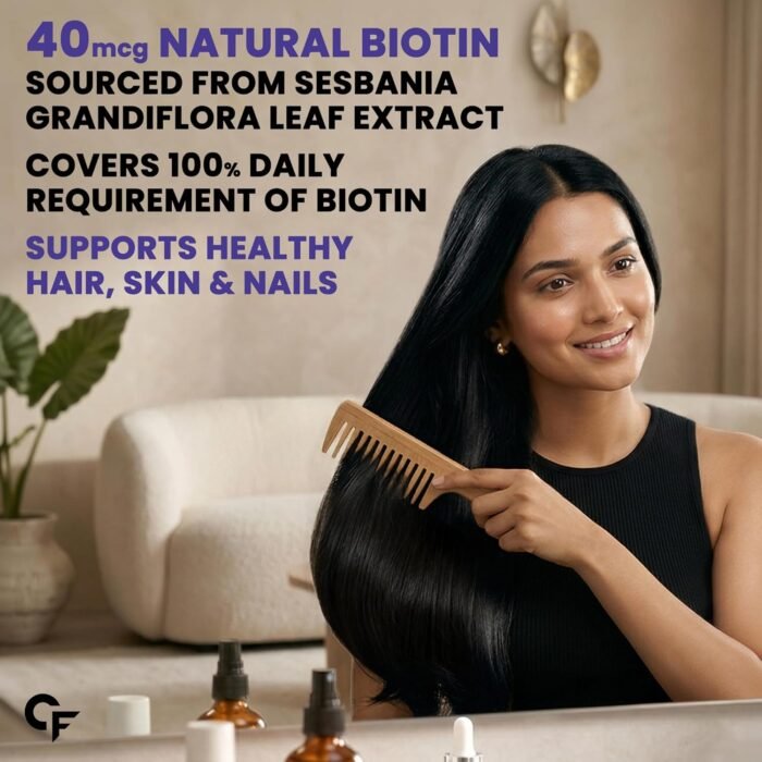 Carbamide Forte Hair Gummies with Biotin & DHT Blockers | Biotin Gummies for Hair Growth | Hair Supplement for Women & Men | Strawberry Flavour with No Added Sugar | 60 Gummies - Image 5
