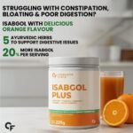 Carbamide Forte Isabgol Powder - 225gm | Psyllium Husk Powder With Haritaki, Ajwain & Fennel | Fiber supplement for Constipation Relief & Digestion | Orange Flavour - Image 3