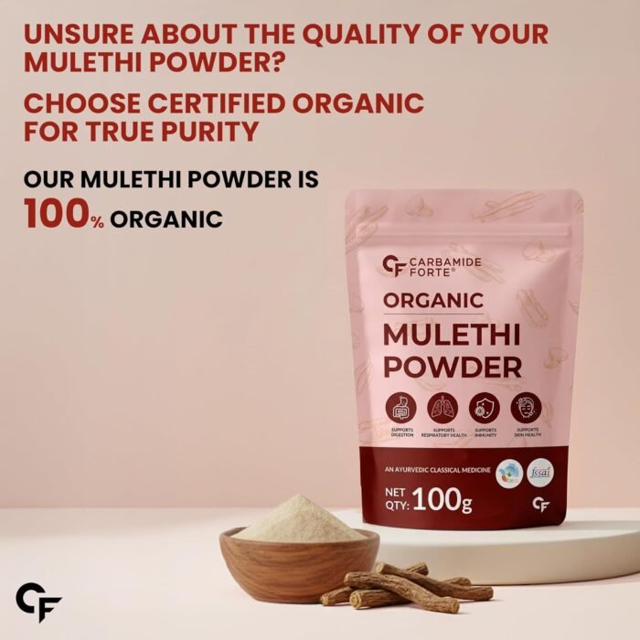 Carbamide Forte Licorice/Mulethi Powder Organic | Mulethi Powder for Face Pigmentation | Yashtimadhu Powders Supports Digestion, Respiratory & Immunity | Natural Herb for Skin & Wellness - 100g - Image 3